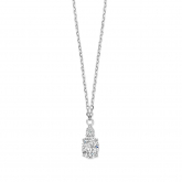 Collier Argent pendentif serti de zirconium - Naiomy