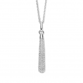 Collier Argent pendentif serti de zirconium - Naiomy
