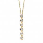Collier Argent pendentif goutte serti de zirconium - Naiomy