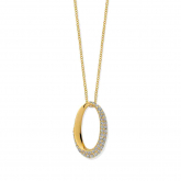 Collier Argent pendentif serti de zirconium - Naiomy