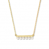 Collier Argent plaqu or - 6 perles - Naiomy