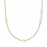 Collier Argent plaqu or - 9 perles  - Naiomy