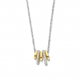  Collier argent plaqu or  avec oxydes- Naiomy - Pour complter