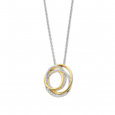 Collier argent plaqu or avec oxydes- Naiomy - Pour complter