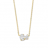 Collier argent - plaqu or et oxydes - Naiomy - Pour complter