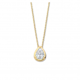 Collier argent - plaqu or et oxydes - Naiomy - Pour complter