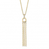 Collier argent - plaqu or et oxydes - Naiomy - Pour complter
