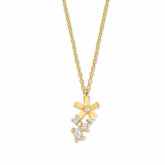  Collier argent plaqu or toile et oxydes -Naiomy