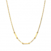 Collier argent plaqu or jaune avec 3 plaques - Naiomy - Pour complter