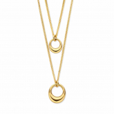 Collier argent - plaqu or - motif cercle -Naiomy