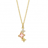  Collier argent -plaqu or - motif toile - Naiomy