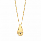 Collier argent - plaqu or - pendentif goutte - Naiomy