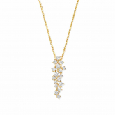 Collier argent - plaqu or serti d'oxydes - Naiomy