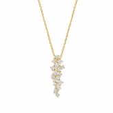 Collier argent - plaqu or serti d'oxydes - Naiomy