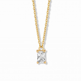 Collier Argent plaqu or serti de Zirconium - Naiomy