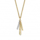 Collier Argent plaqu or - serti de Zirconium - Naiomy