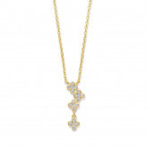 Collier Argent quatre motifs floraux serti d'oxyde de zirconium - Naiomy
