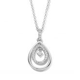Collier Argent serti d'oxydes de zirconium - Naiomy