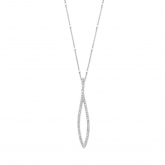 Collier Argent serti d'oxydes de zirconium - Naiomy