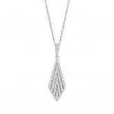 Collier Argent serti d'oxydes de zirconium - Naiomy