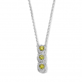 Collier Argent serti d'oxydes vert et blanc - Naiomy