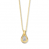 Collier Argent serti d'un zirconium - Naiomy