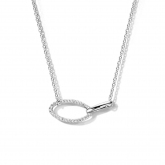Collier Argent serti de Zirconium - Naiomy