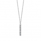 Collier Argent serti de zirconium - Naiomy