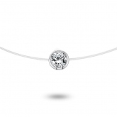 Collier diamant Nylon 0.10 ct serti clos - Autre version