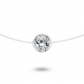 Collier diamant Nylon 0.20 ct serti clos - Autre version