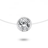 Collier diamant Nylon 0.50ct serti clos - Autre version