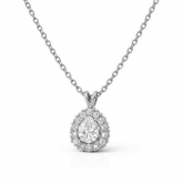 Collier diamant poire de Synth�se - Autre version