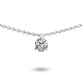 Collier diamant solitaire 0.10 ct - Pour complter