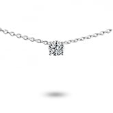 Collier diamant solitaire 0.10 ct - Pour complter