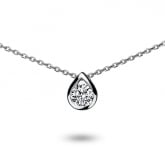 Collier diamant solitaire 0.15 ct - Pour complter