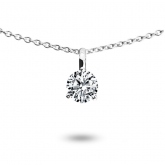 Collier diamant solitaire  - Autre version