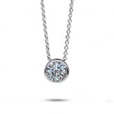 Collier Diamant Solitaire - Serti Clos - Autre version