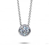 Collier Diamant Solitaire -Serti Clos - Autre version