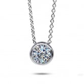 Collier Diamant Solitaire - Serti Clos - Autre version