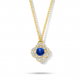 Collier diamants et saphir bleu- One More