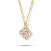 Collier diamants et saphir rose - One More