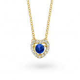 Collier diamants et saphir bleu - One More - Autre version