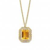 Collier Citrine et Diamants - Pour compl&eacute;ter