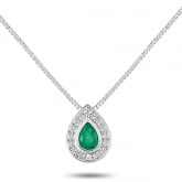 Collier Emeraude et diamant - Autre version