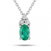 Collier Emeraude et diamants - Autre version