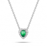 Collier Emeraude et diamants - Autre version