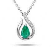 Collier Emeraude et diamants - Autre version