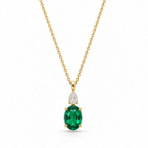 Collier Emeraude et Diamants - Autre version