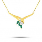 Collier Emeraude et diamants - Autre version