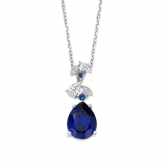 Collier en Argent - Oxydes Bleues  Forme Poire - Naiomy  - Pour compl&eacute;ter